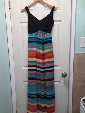 Sami & Jo Multicolor Striped Maxi Dress